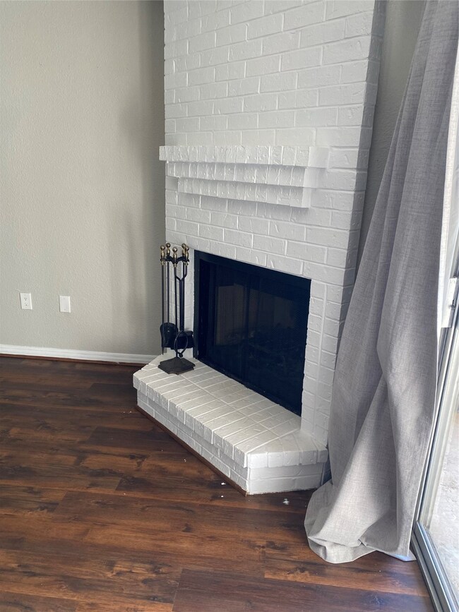 Gorgeous wood-burning fireplace