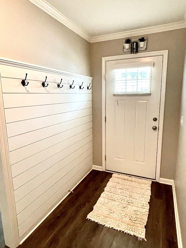 Shiplap accent w coat hanger