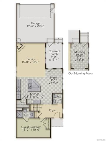First floor layout - home has the opt Morning Room
