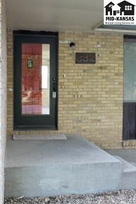 Covered front door entry