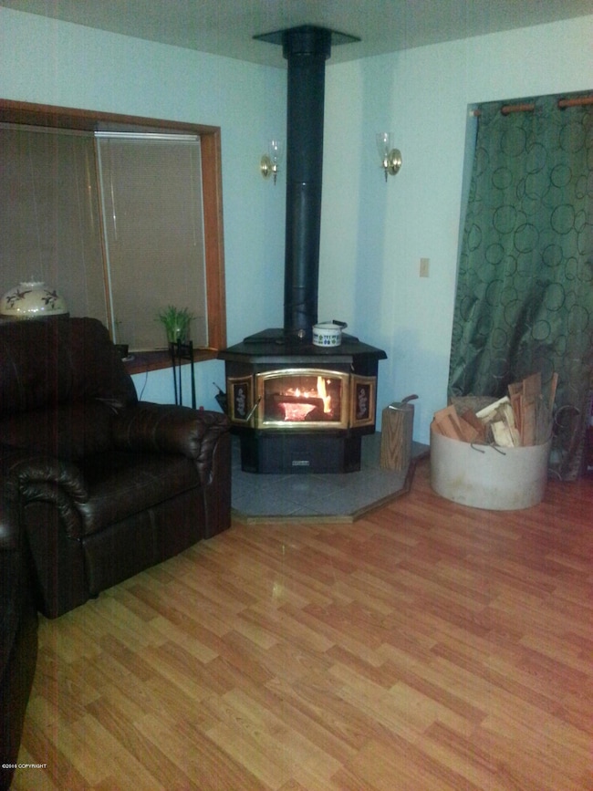 Living room w/wood stove