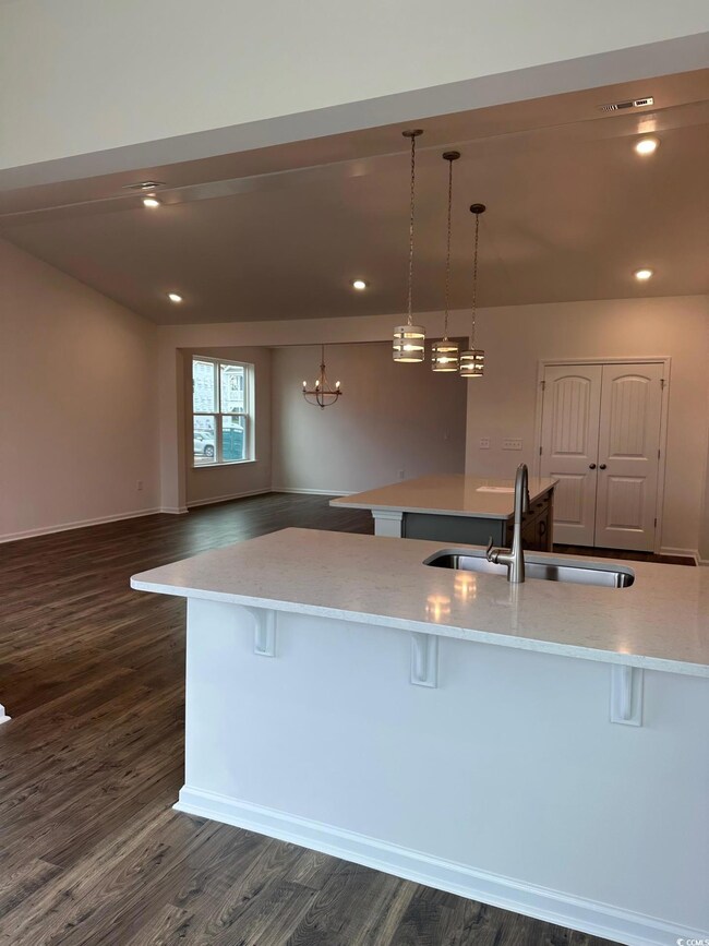 Quartz Counter tops, Progress Light fixtures.