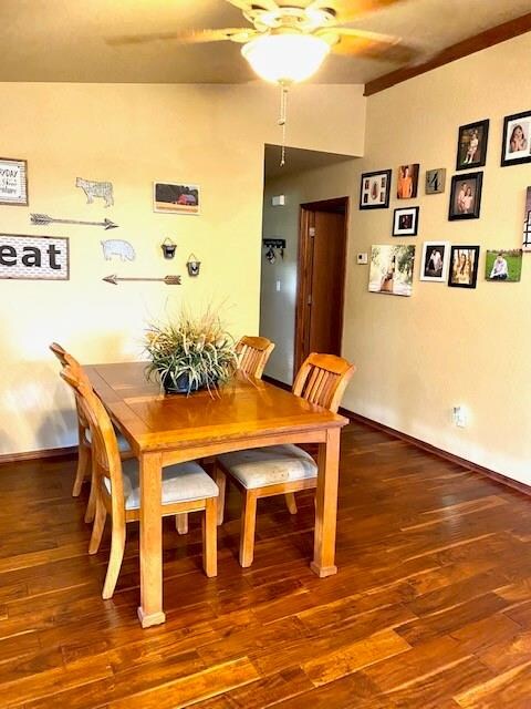 Dining with French Doors to Covered Porch