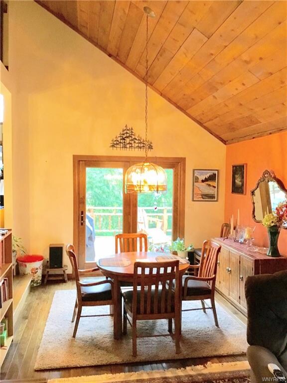 Throughout the home you will see the lovely cedar 