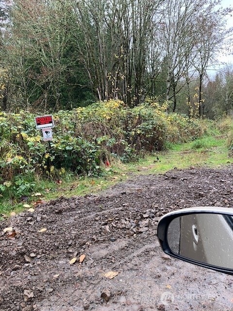 Looking from the access road