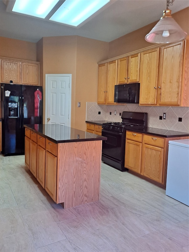Kitchen with island view