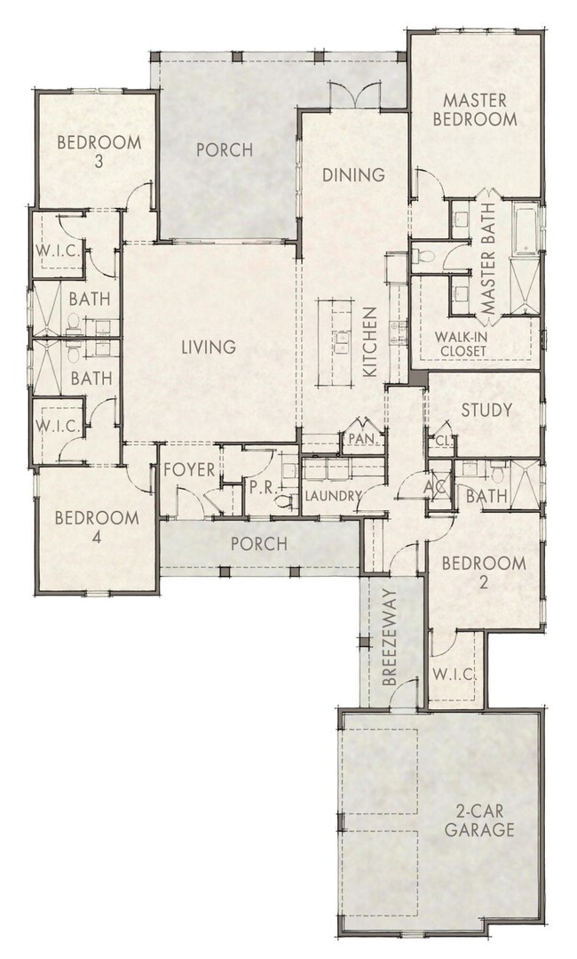 Hawthorne Floor Plan with Labels 23-01-0