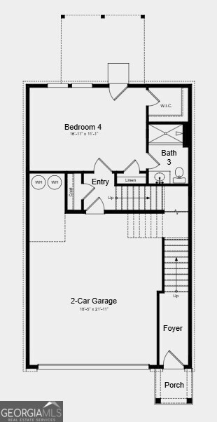 Lower Level Floor Plan - Additional highlights include: laminate stair treads and open stair railing