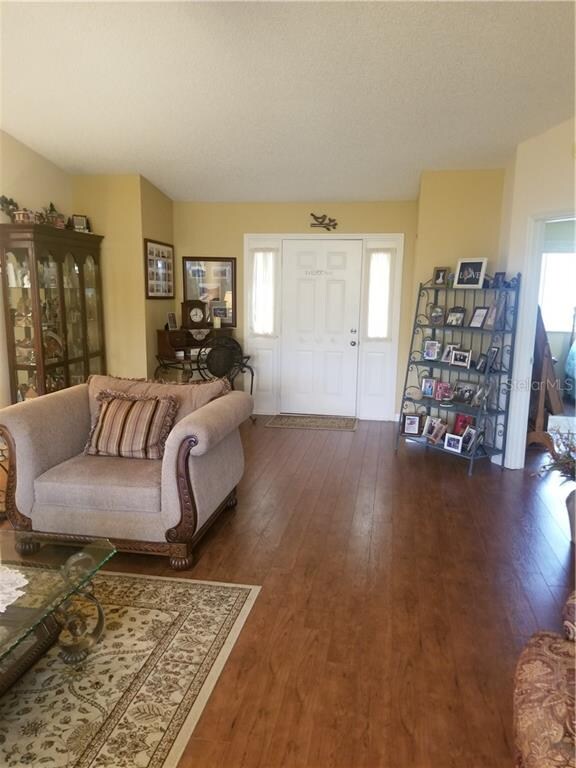 Entry way opens to large living room