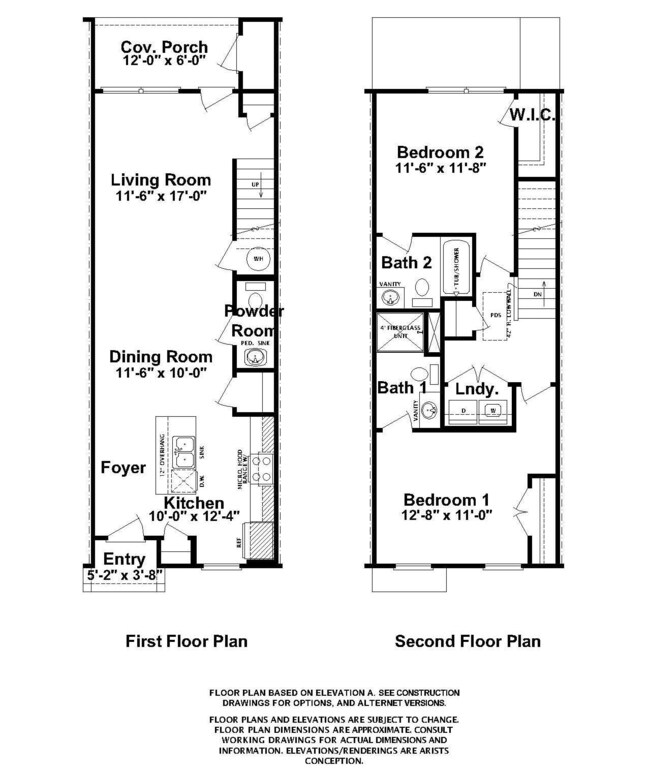 Athens II 2 Bedroom Floorplan-crop