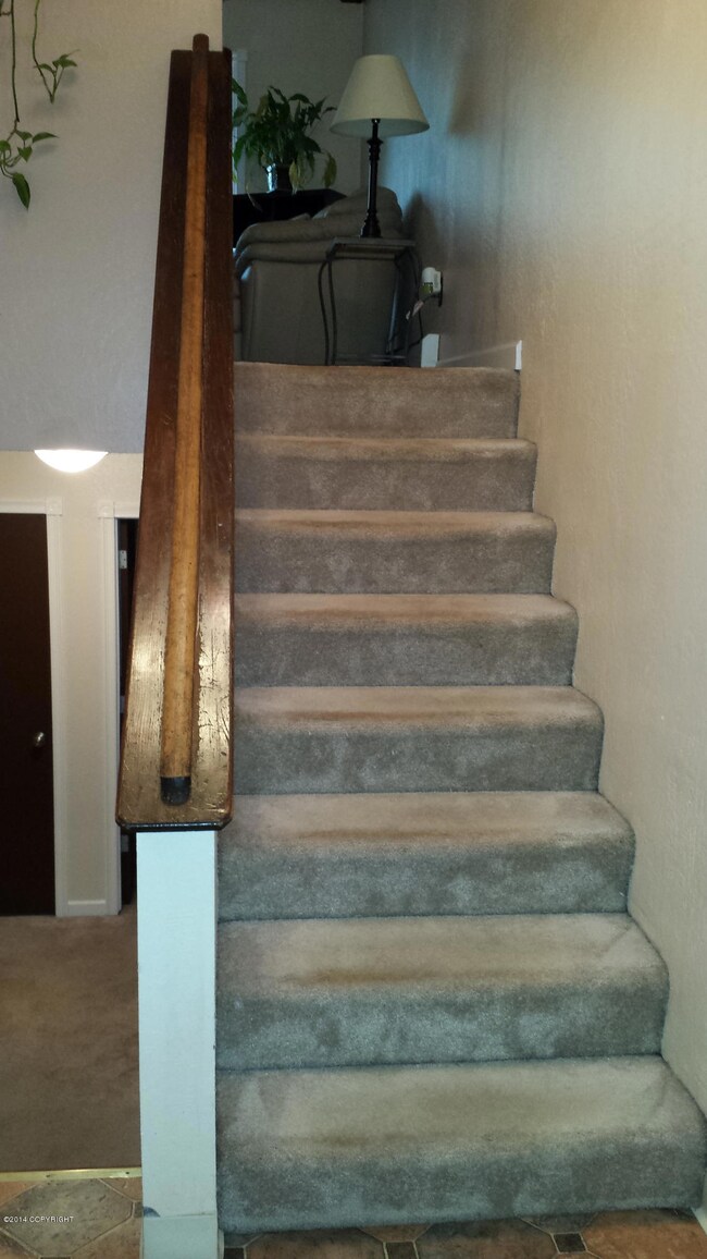 Heading upstairs