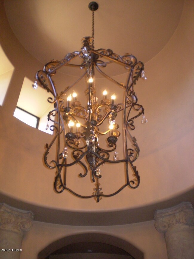 Light fixture in foyer