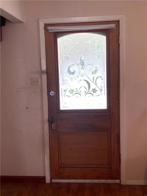 Etched look front door