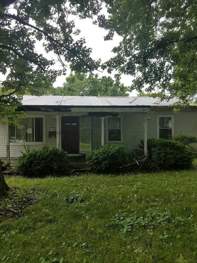 front door and porch
