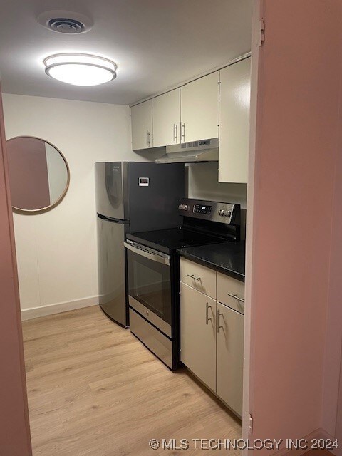 kitchen with stainless steel appliances