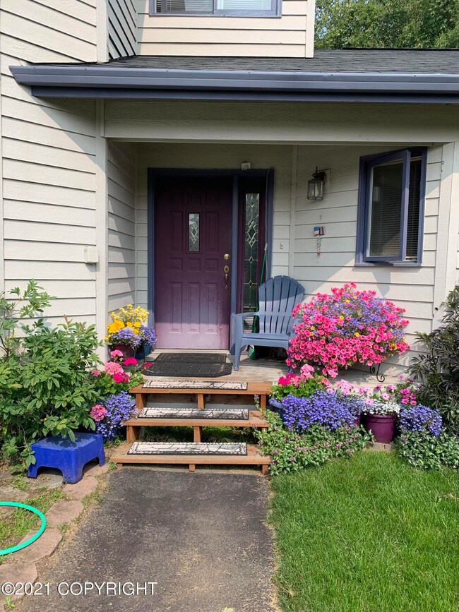 Front porch in the summer