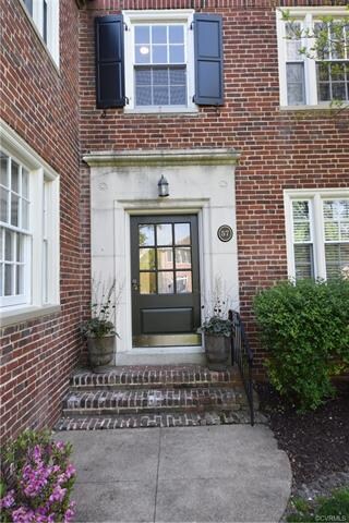Front entrance. Brick construction with charming a
