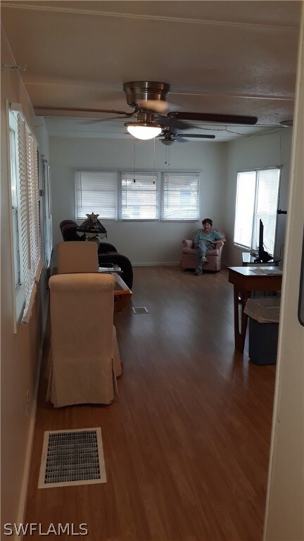 View of living room from kitchen