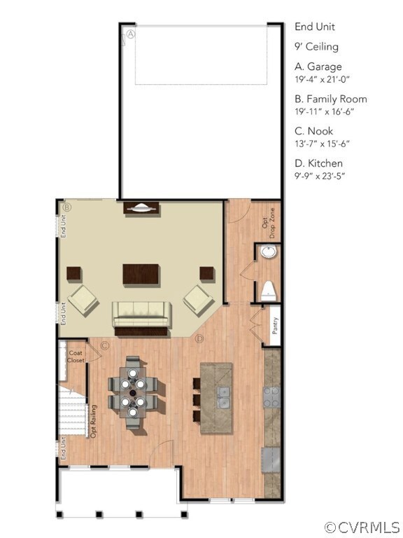 Rendering of the First Floor.