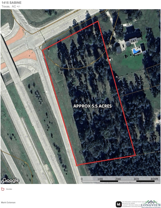 Aerial overview of property's location featuring property parcel outlined