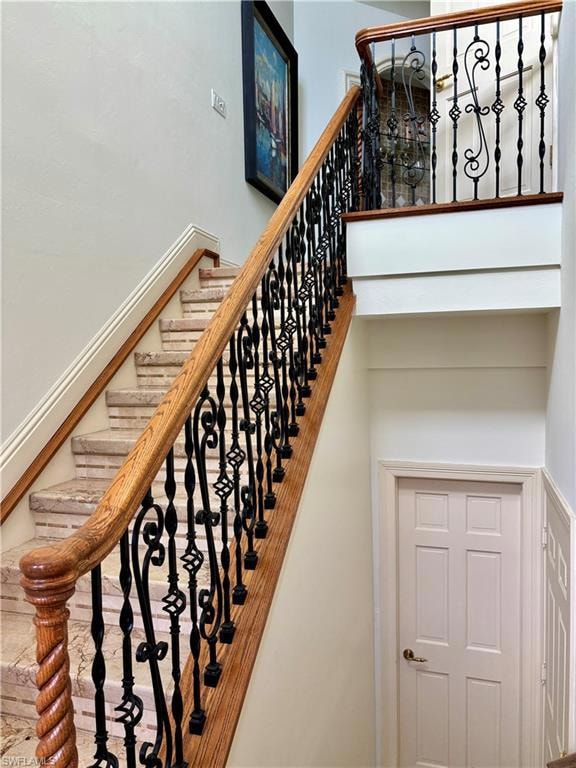 View of marble staircase