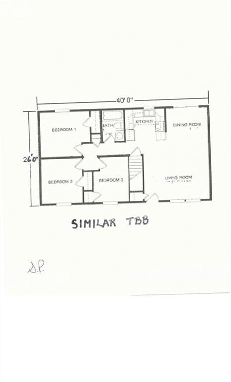 Floor plan - similar to be built.