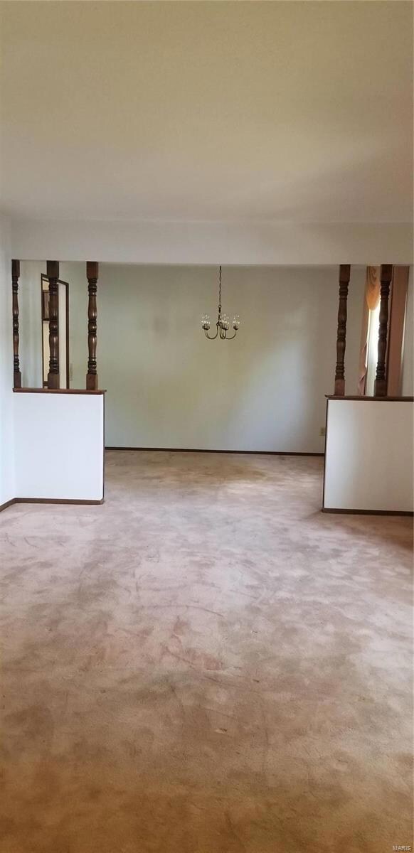 Living room looking in from the foyer to seperate 