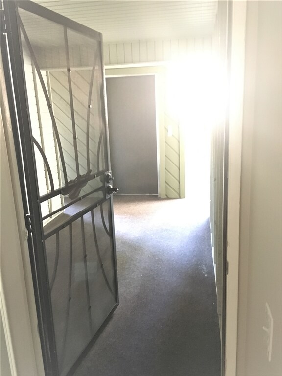 Looking out from the inside of the condo, about 10