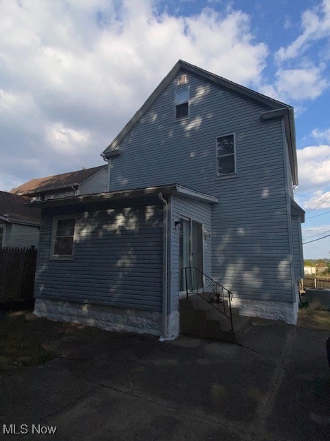 View of home's exterior