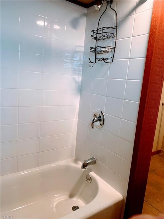 Nicely done full bath in the partially finished basement