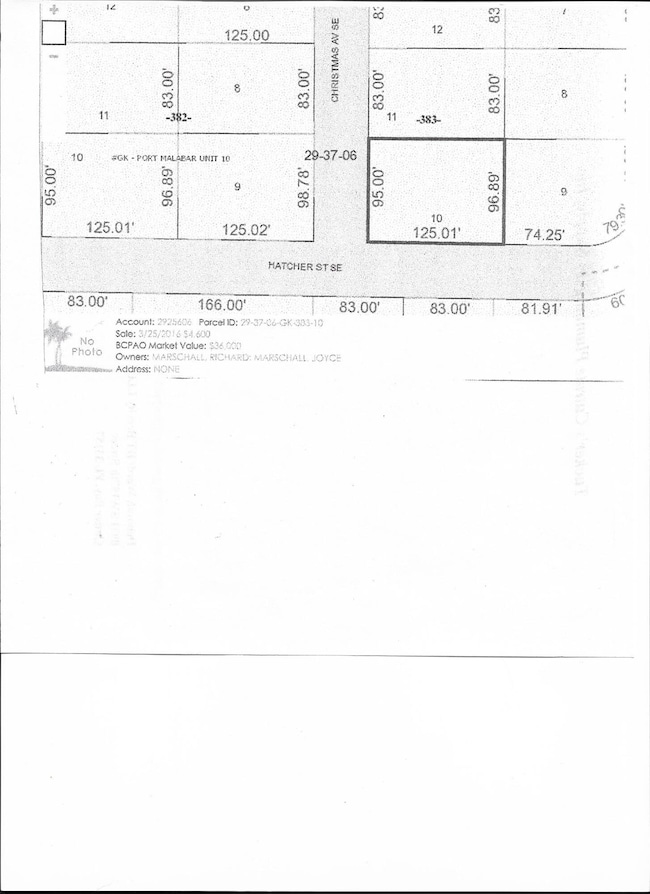 The corner of Hatcher & Christmas