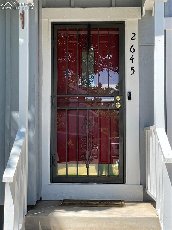 View of doorway to property