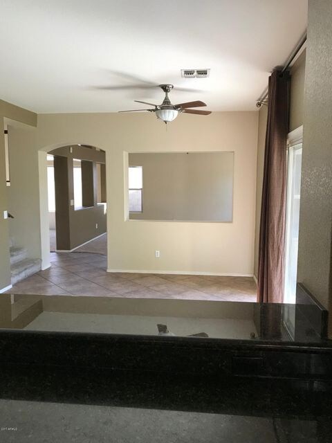 View from Kitchen into Dining/Fam. Rm.