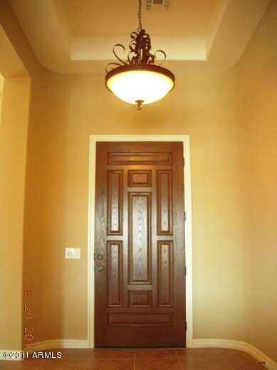 Stained Door at Foyer w/recessed ceiling