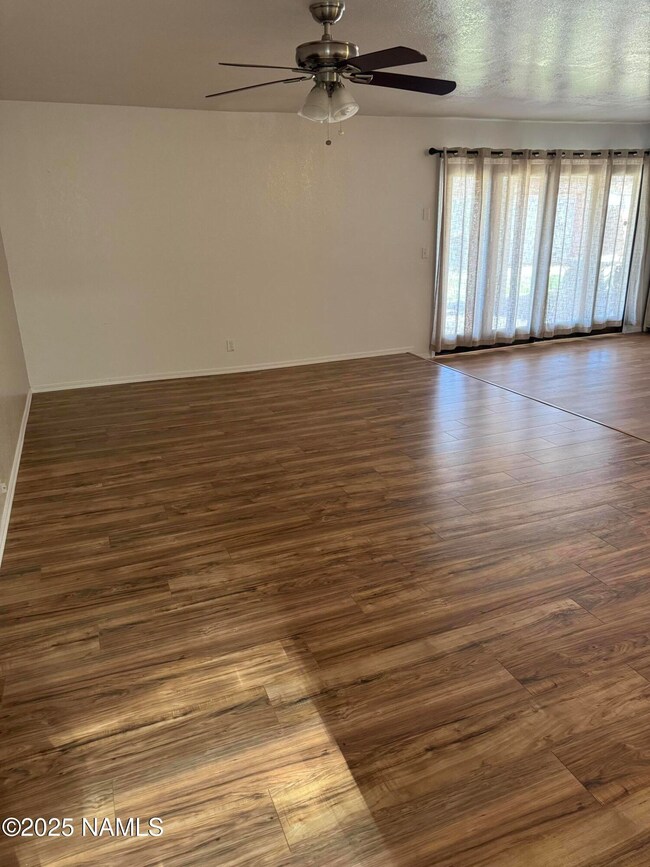 Dining room with back door