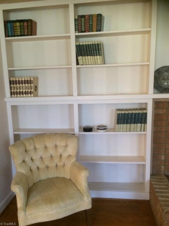 built -in book shelves