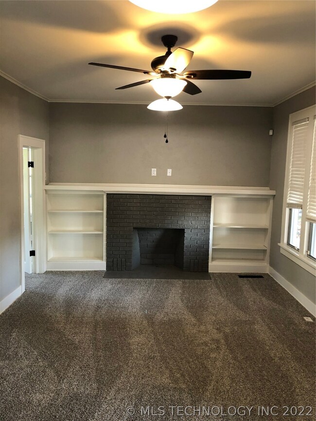 Decorative Fireplace in the Living Room.  New Pain