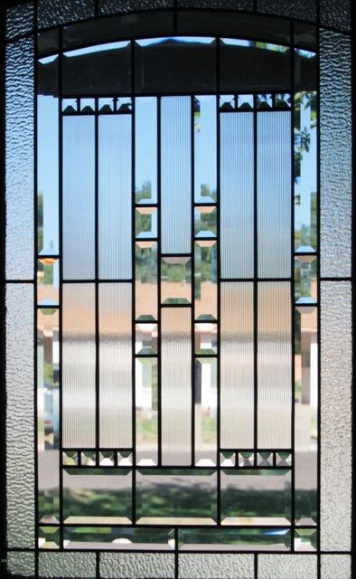 LEADED GLASS FRONT DOOR