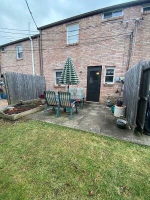 Private back patio- can enter the home from rear p