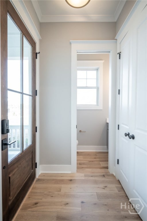 Front Door and Half Bath