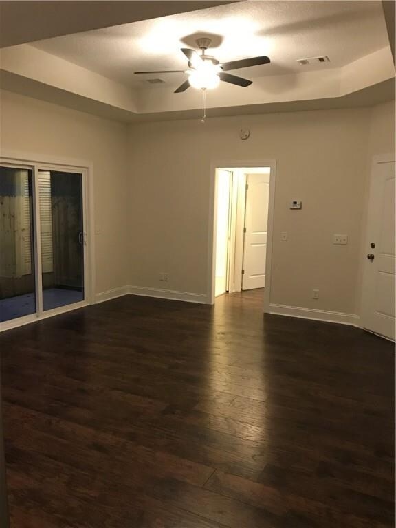 Living Room with Tray Ceiling
