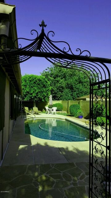 Night Glow Around the Pool