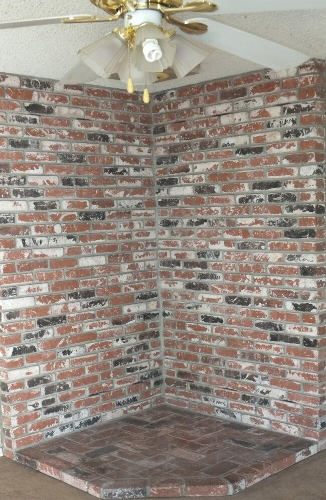 Brick surround for wood stove