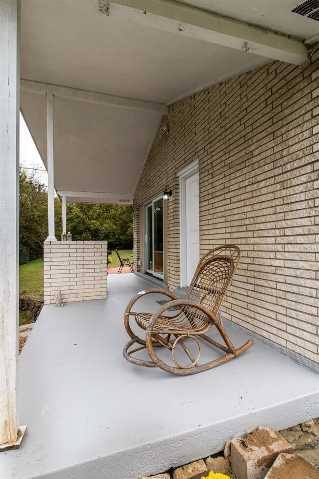 Porch on south side of house