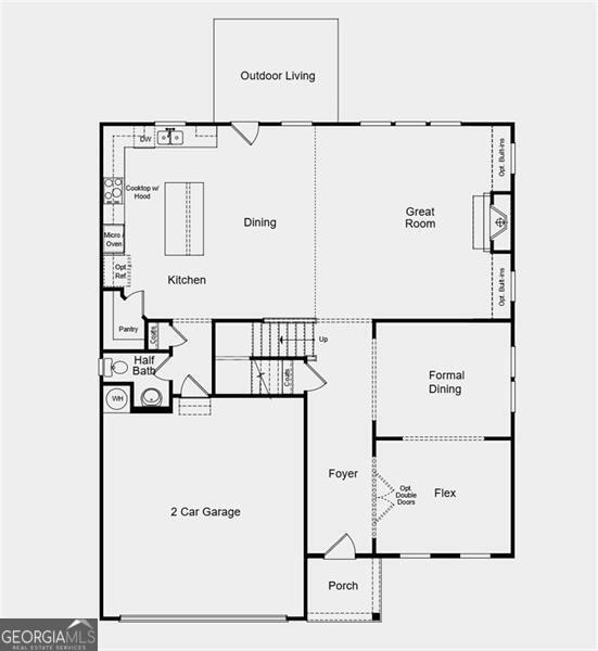 First Floor Plan - Additional highlights include: separate tub and shower in primary suite