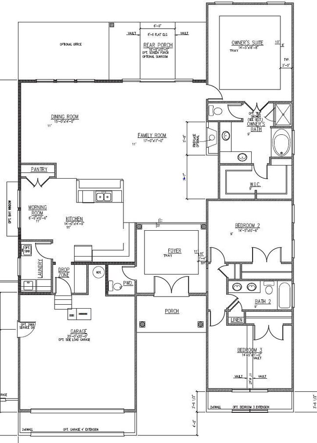 Cumberland 1 story Floor Plan