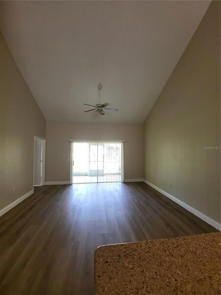 Great Room with view of greeen garden setting in back...very private
