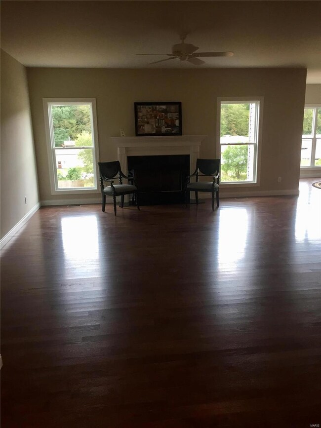 Great room with fireplace and 9 ft. ceilings.