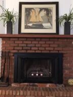 wood burning fireplace