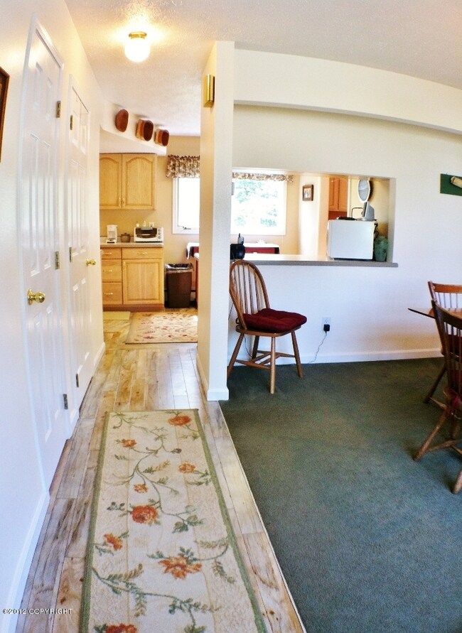 Looking at the kitchen from the entryway